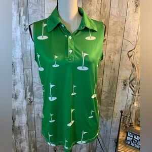 Ladies golf sleeveless tank polo. Size S